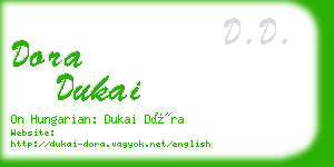 dora dukai business card